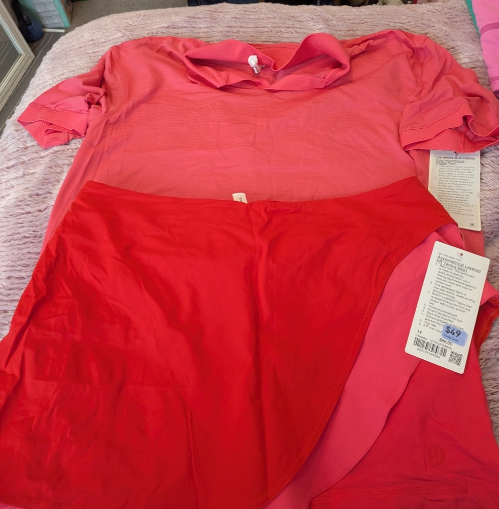 Lululemon Pink/Coral Golf Or tennis Set
